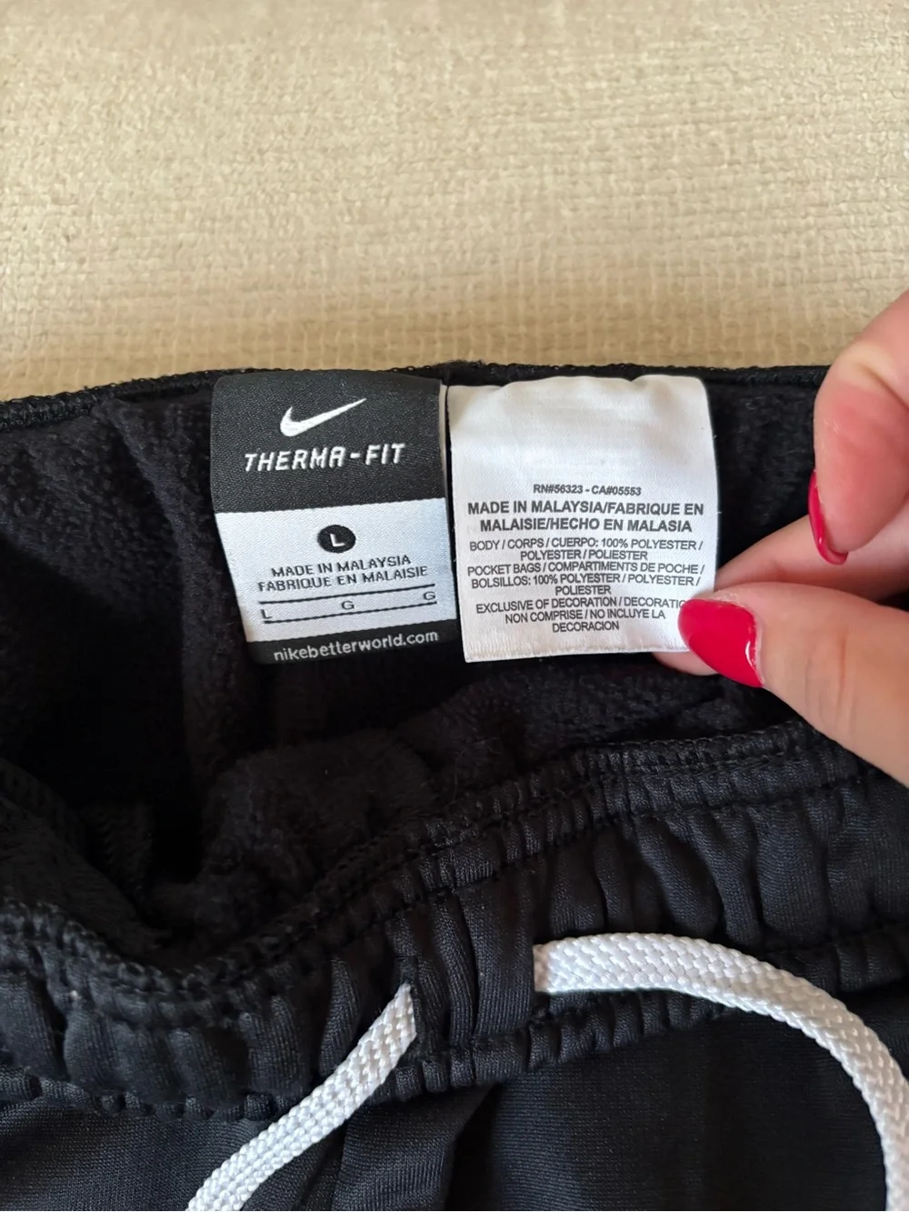 Nike Kids Black Joggers with White Swoosh